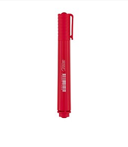 MARCADOR PERMANENTE VERMELHO RECARREGÁVEL COM PONTA CHANFRADA - CAIXA C/ 12UN   BRW - CA7003