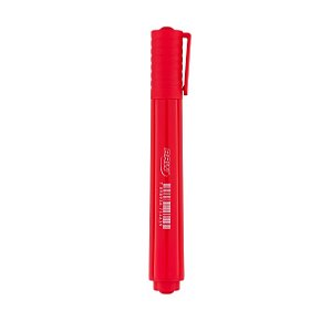 MARCADOR PERMANENTE VERMELHO COM PONTA CHANFRADA - CAIXA C/ 12UN BRW- CA4003