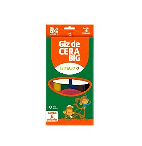 GIZ DE CERA 6 CORES GROSSO LEO E LEO - 4461