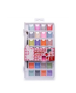 ESTOJO AQUARELA PEROLIZADA PICNIC 28 CORES LEO E LEO - 72406