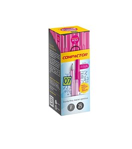CANETA ESFEROGRAFICA 0,7M PINK - COMPACTOR 1551816
