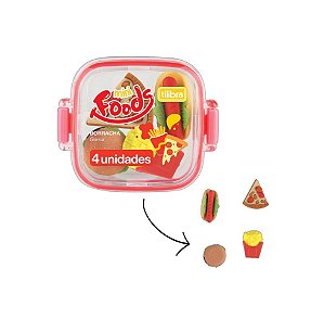 Borracha Lancheira Foods Pote com 4 unidades TILIBRA 353108
