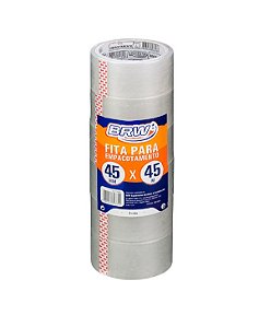 Fita adesiva transp p/ empacotamento - 45mmx45m brw FTT4545