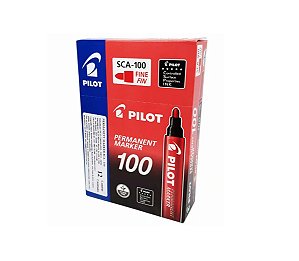 MARCADOR PERMANENTE PONTA REDONDA VERMELHO PILOT SCA100R