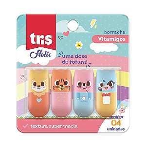 Borracha Ponteira Vitamigos – Tris Holic Fofurices 907189