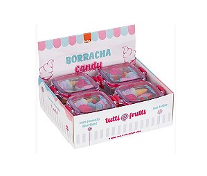 Borracha Pote Tutti Frutti Candy C/ 4 Unidades BRW BO2100