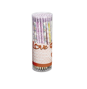 LÁPIS PRETO HB N° 2 LOVE FLOWERS COM BORRACHA MOLIN 22847