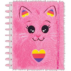 Caderno Tilidisco Pelúcia Universitário Connect 10 Matérias Purrfect Cats 160 Folhas - TILIBRA 386456