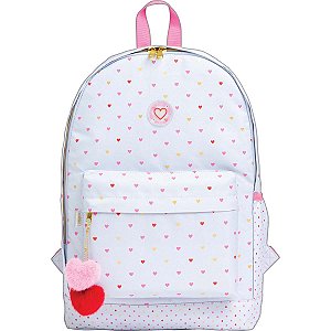 Mochila de Costas Académie Coração Metalizado Azul TILIBRA 355321
