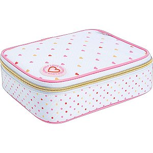 Estojo Box Académie Coração Metalizado Azul TILIBRA 348538