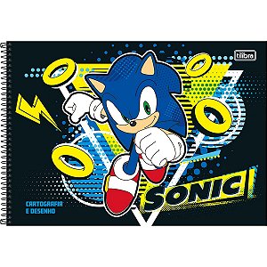 Caderno de Cartografia e Desenho Espiral Capa Dura Sonic 80 Folhas TILIBRA 343021