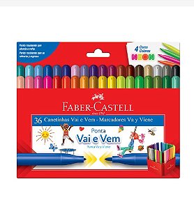 Canetinha Vai e Vem 36 cores Faber - Castell - 15.0136VVZF