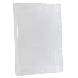 Pasta Aba Elástica Ofício com Lombo de 4 cm Transparente Line DAC – 504PP-TR