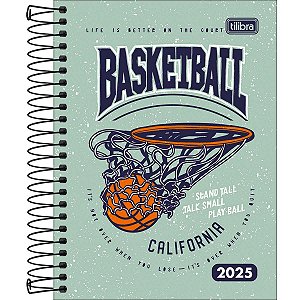 Agenda Espiral Diária 11,7 x 16,4 cm D+ Masculina 2025 TILIBRA 291072