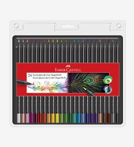 Lapis de cor Ecolápis  Faber-Castell SuperSoft 24 Cores