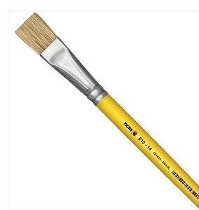 Pincel Artesanal Chato 815 N.14 Amarelo  TIGRE 81514