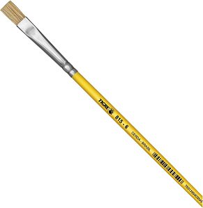 Pincel Artesanal Chato 815 N.06 Amarelo TIGRE 81506