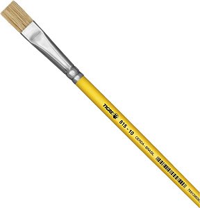 Pincel Artesanal Chato 815 N.10 Amarelo TIGRE 81510