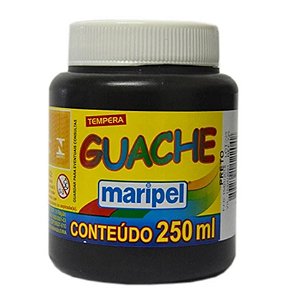 Tinta Guache 50 ml Preto MARIPEL 7254
