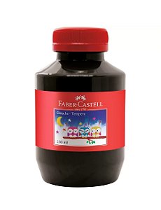 TINTA GUACHE PRETO 250ML FABER CASTELL - GUA/250PR