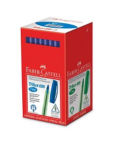 Caneta esferografica Trilux Ponta Fina Azul - Faber-Castell