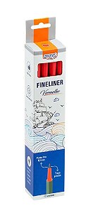 CANETINHA HIDROGRÁFICA FINE LINER 0.4MM - VERMELHO BRW FI0011