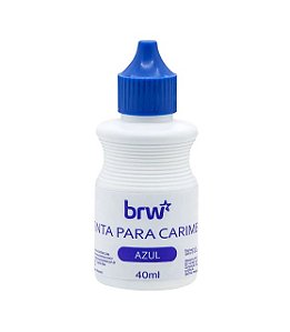 TINTA PARA CARIMBO 40 ML AZUL BRW CB1001