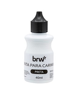 TINTA PARA CARIMBO 40 ML PRETA  BRW CB1002