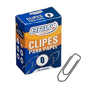 Clips Metálico Galvanizado 0/0 - Caixa com 100 Unidades -  BRW CL1000