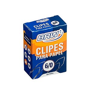 CLIPES P/ PAPEL 6/0 - CX C/ 50UN BRW CL5060