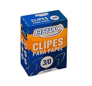 CLIPES P/ PAPEL 3/0 - CX C/ 50UN BRW CL5030