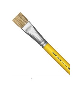 Pincel artesanal Chato 815 N.18 Amarelo - Pinceis Tigre