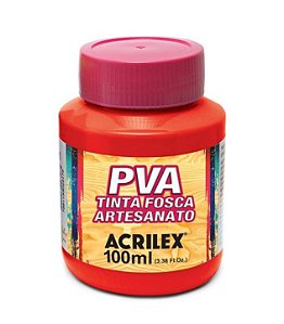 Tinta PVA 100 ml Vermelho Vivo - Acrilex