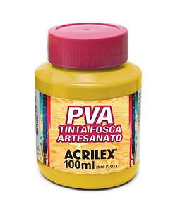 Tinta PVA 100 ml Amarelo Ouro - Acrilex