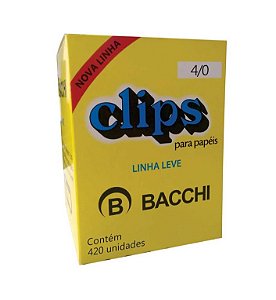 Clipe Galvanizado Aço 4/0 Linha Leve com 420 unidades - Bacchi