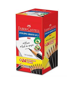 Lápis Preto Sextavado Ecolápis N.2 HB Preto - Faber-Castell