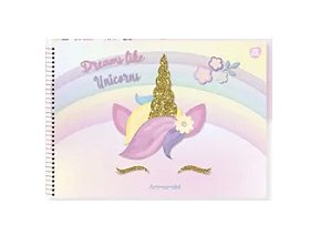 Caderno Unicornio Cartografia e Desenho Espiral 60 Folhas - Animativa 10926