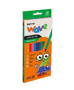 Lápis de Cor Wave Reciclado - 12 cores - Bazze 902122