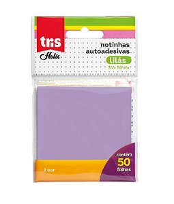 Notas Autoadesivas Holic Pop  76 X 76mm - LilásC/ 50 Folhas - Tris 907066