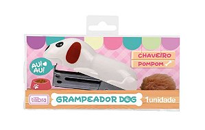 Grampeador 15 Folhas com Extrator Dog com Pompom - Tilibra 390836