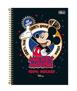 Caderno Espiral Capa Dura Universitário 1 Matéria Mickey 80 Folhas 308170