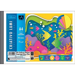 Caderno Colado Criativo Lumi Académie A4 75g/m² 25 Folhas - Tilibra - 394807