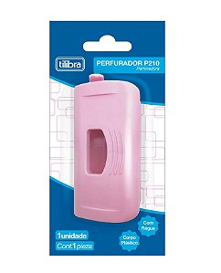 Perfurador 2 Furos 10 Folhas P210 Rosa Claro - Tilibra 353817