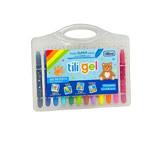 Giz Retrátil Tili Gel 12 cores - Tilibra 345440