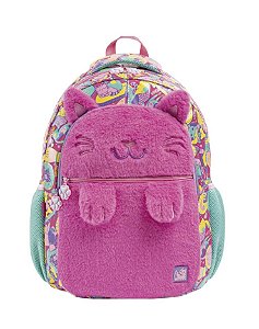 Mochila de Costas Teen Purrfect Cats Rosa - Tilibra 390208