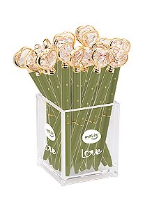 CANETA CORAÇÃO DE DIAMANTE COZY MOSS - MOLIN 01367