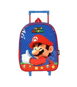 Mochila de Rodinhas Pequena Super Mario