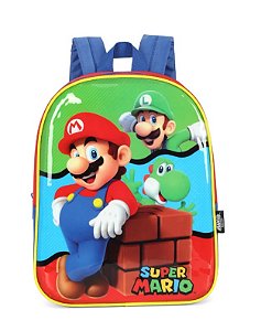 Mochila Infantil Super Mario Bros Luigi Yoshi