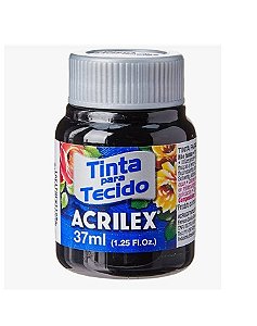 Tinta para Tecido 37ml Acrilex Preto