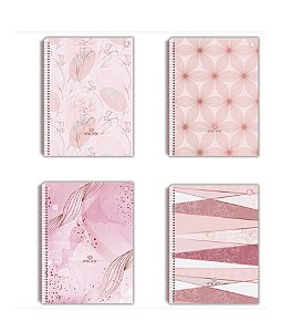 Caderneta costurado rosa rose ANIMATIVA 10820